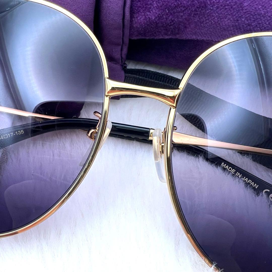 極美品✨GUCCI サングラス GG0595S ゴールド ブラック系