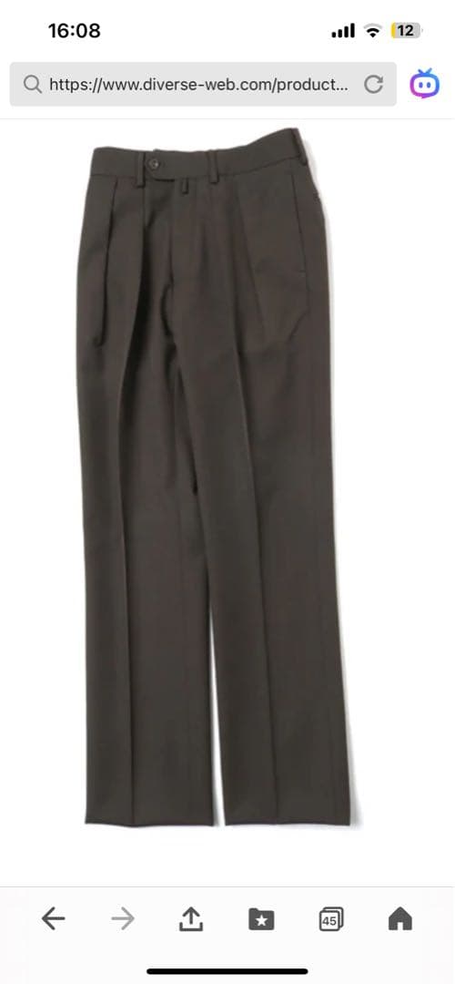 NEAT AWC CavalryTwill Wide スラックス size46