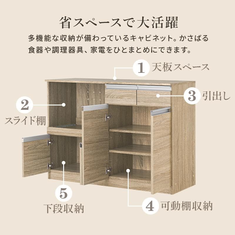 フォロー割【訳あり・新品】キッチンカウンター キャビネット　アウトレット