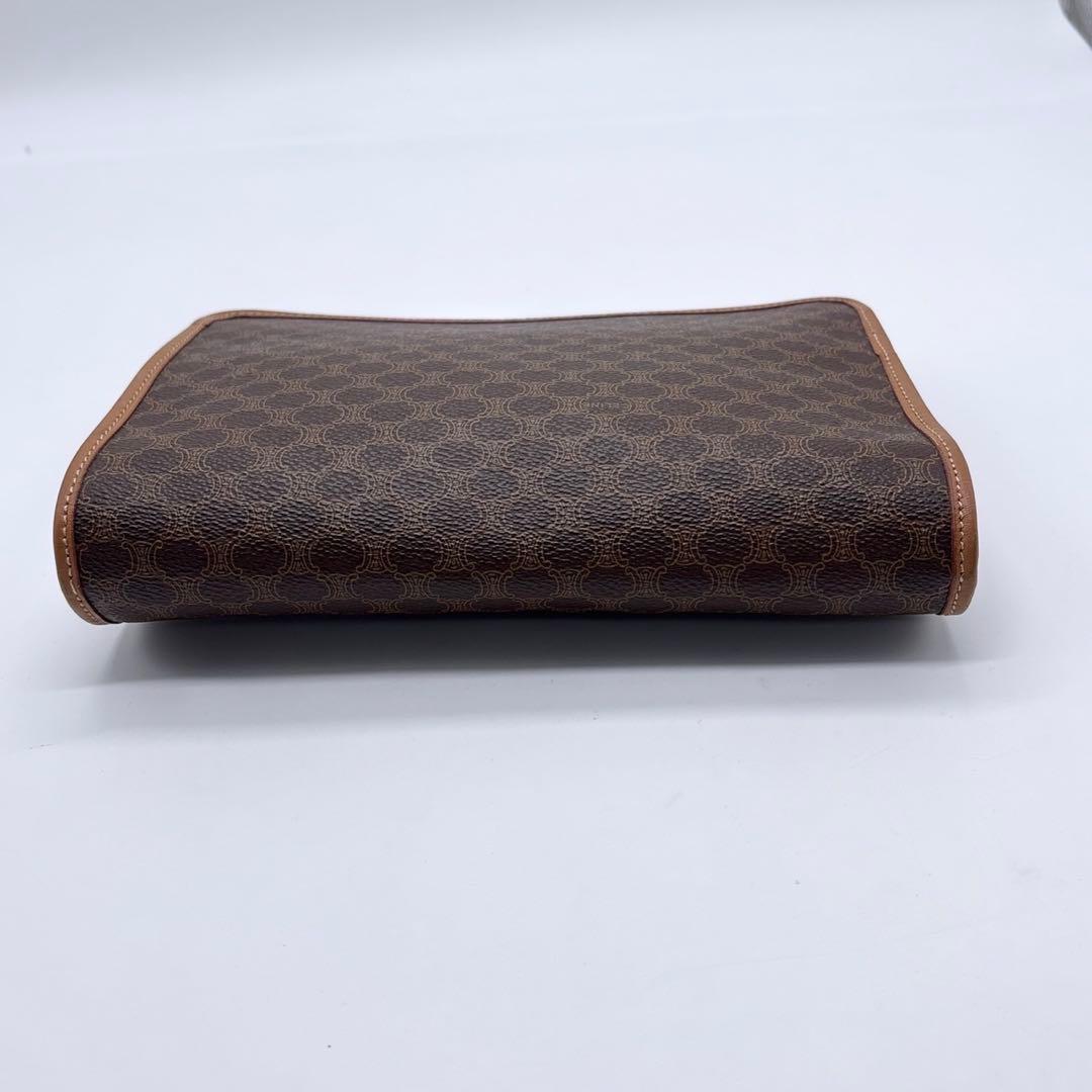 CELINE セリーヌ マカダム クラッチバッグ ブラウン