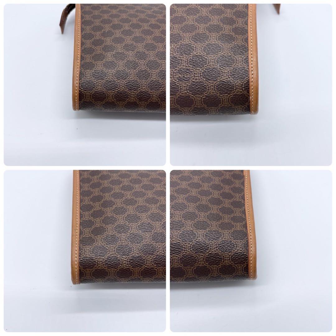 CELINE セリーヌ マカダム クラッチバッグ ブラウン