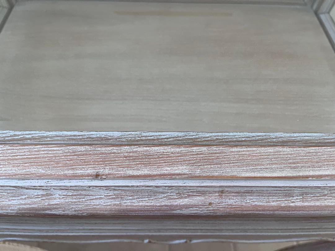 【ドレッサーにぴったり】ガラス天板引き出し付き、優雅なコンソールテーブル