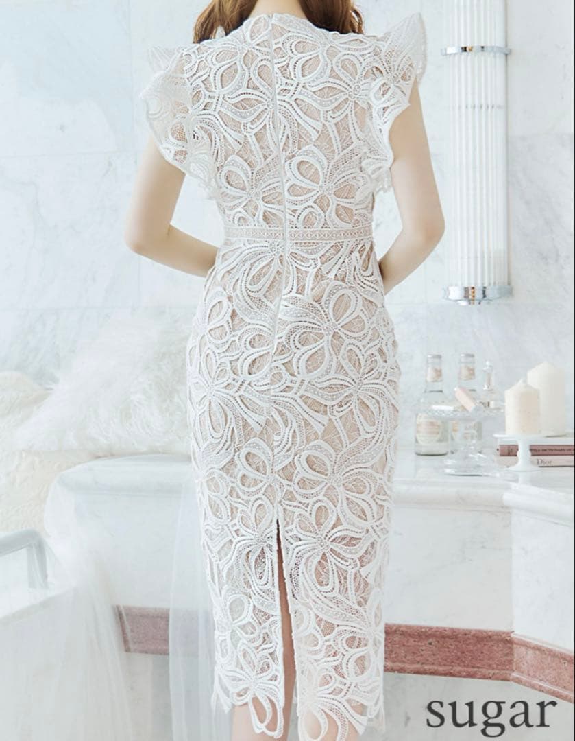 ERUKEI◆エルケイ ケミカルレース 白ドレス XS