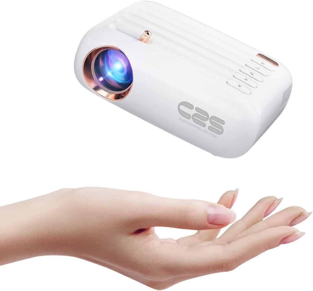 小型プロジェクター　480g軽量 コンパクト 超小型 天井投影可 ホームシアター