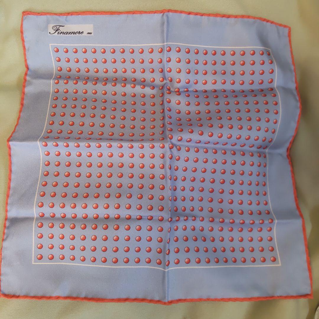 フィナモレ　シルク　ポケットチーフ　7枚セット