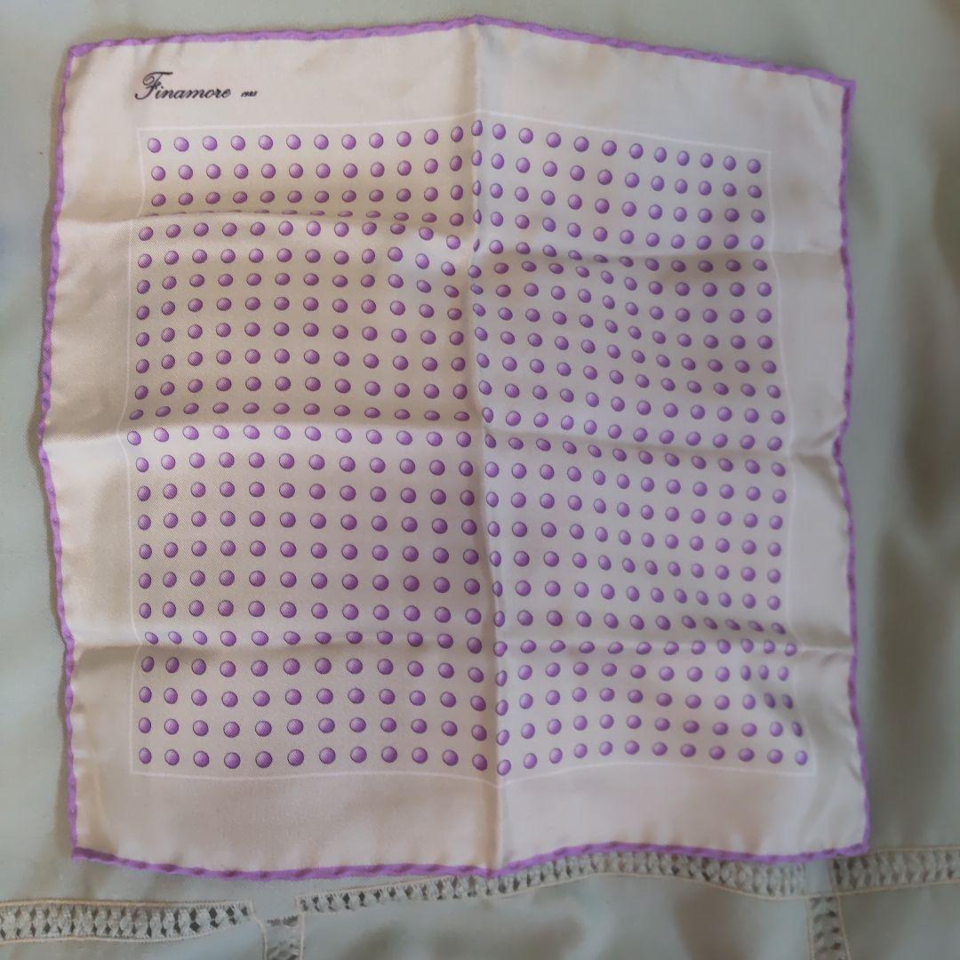 フィナモレ　シルク　ポケットチーフ　7枚セット