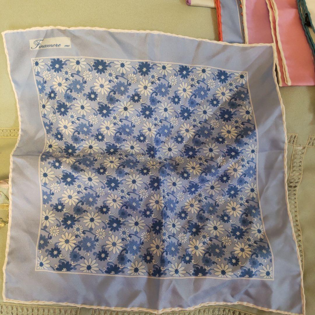 フィナモレ　シルク　ポケットチーフ　7枚セット