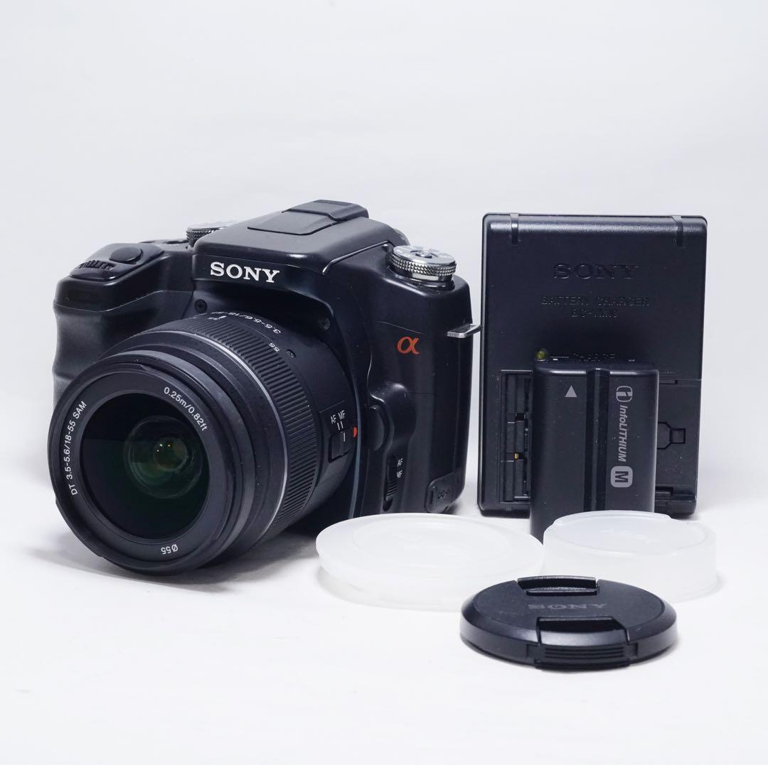 動作確認済 美品 SONY DSLR-A100 α100 18-55mm レンズ