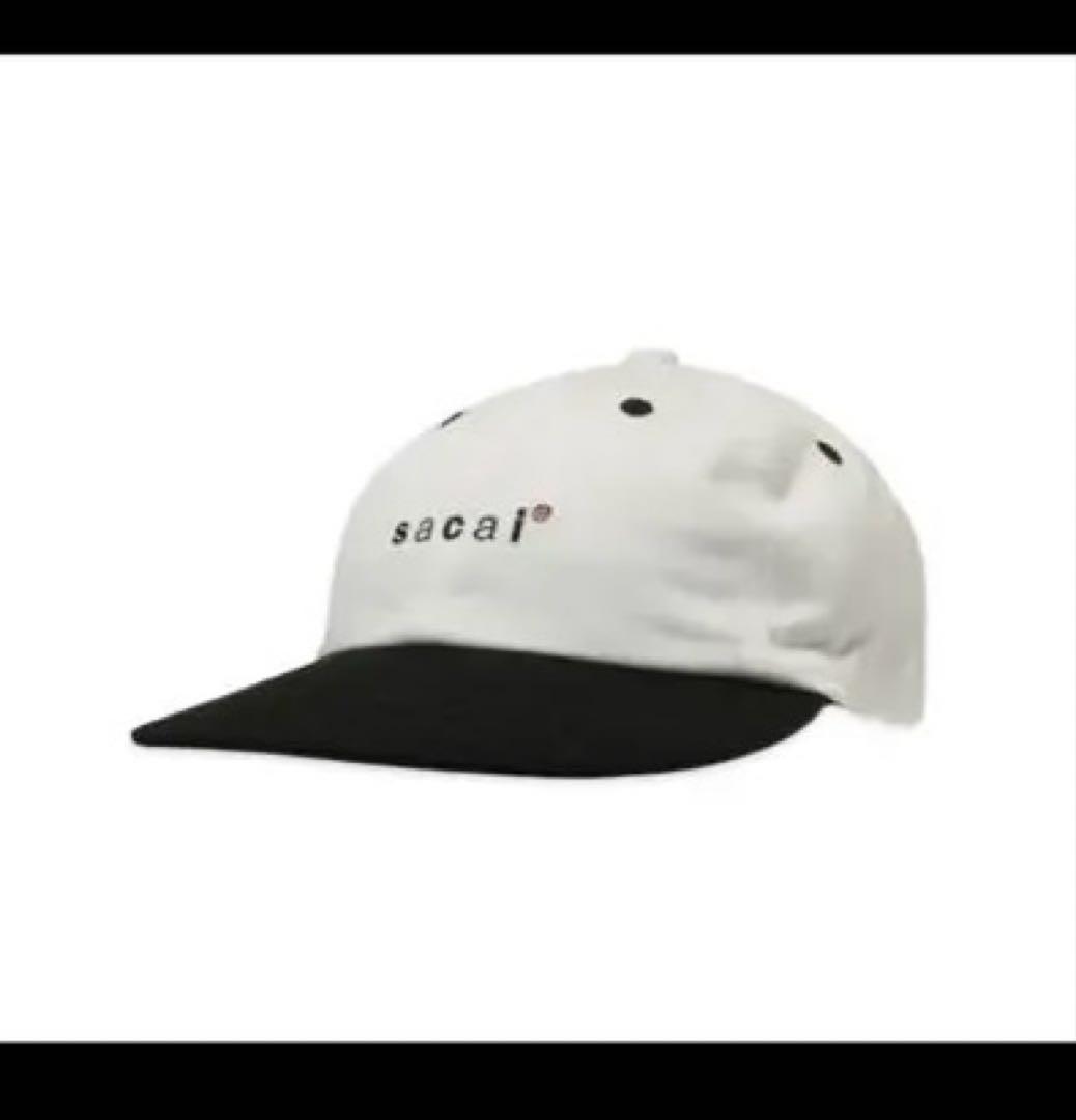 sacai x WTAPS ベースボールキャップ ホワイト/ブラック