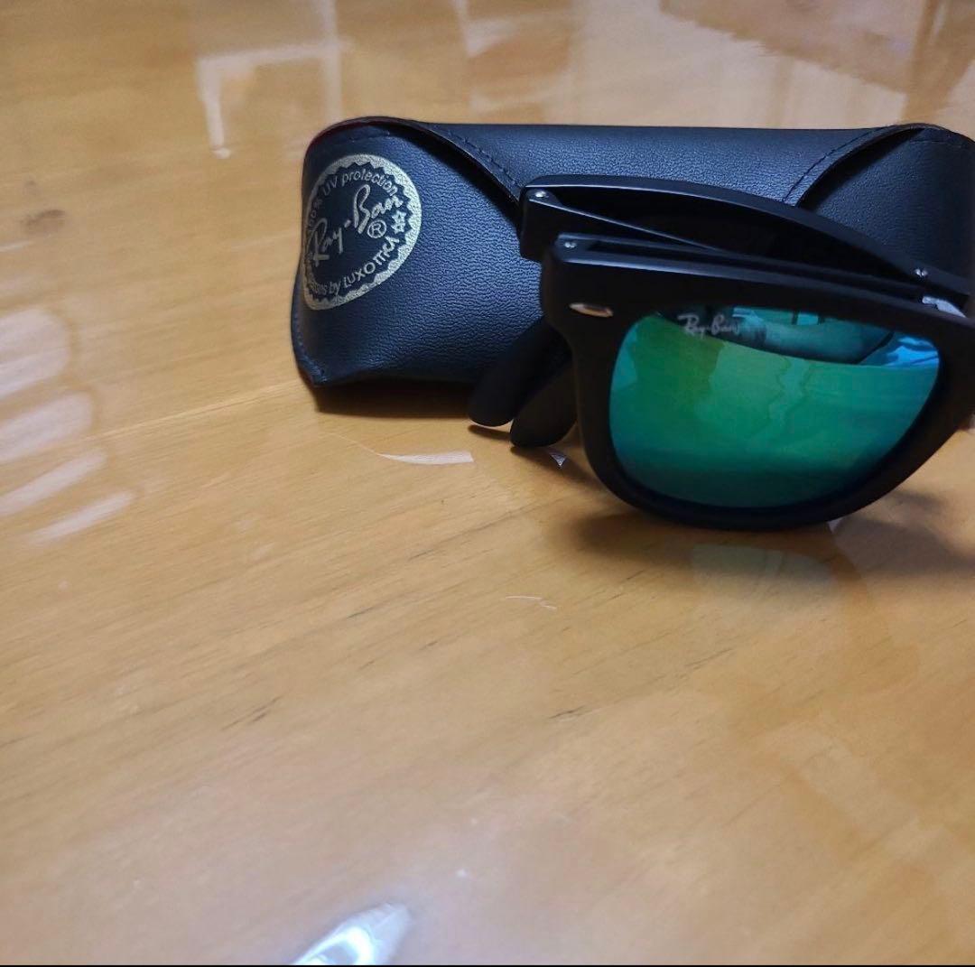 レイバンフォールディングウェイファーラーミラーレンズ折り畳みキムタク着私物