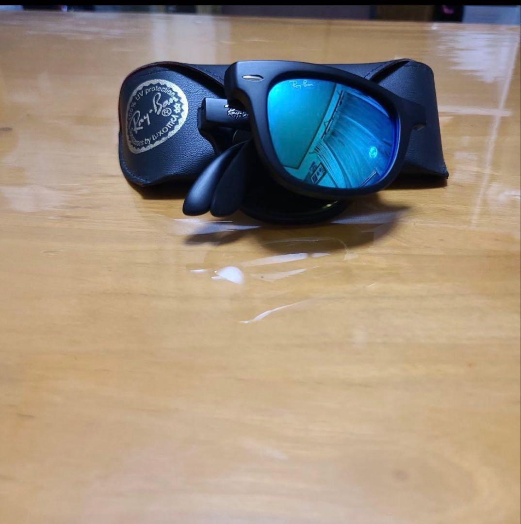 レイバンフォールディングウェイファーラーミラーレンズ折り畳みキムタク着私物