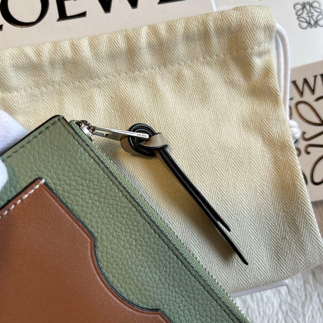 【美品】ロエベ カードホルダー ローズマリー タン