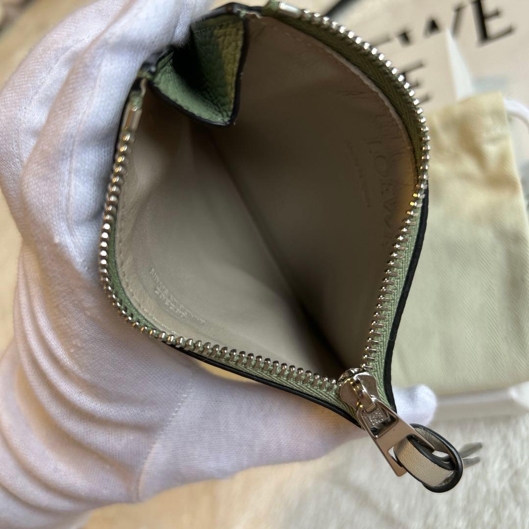 【美品】ロエベ カードホルダー ローズマリー タン