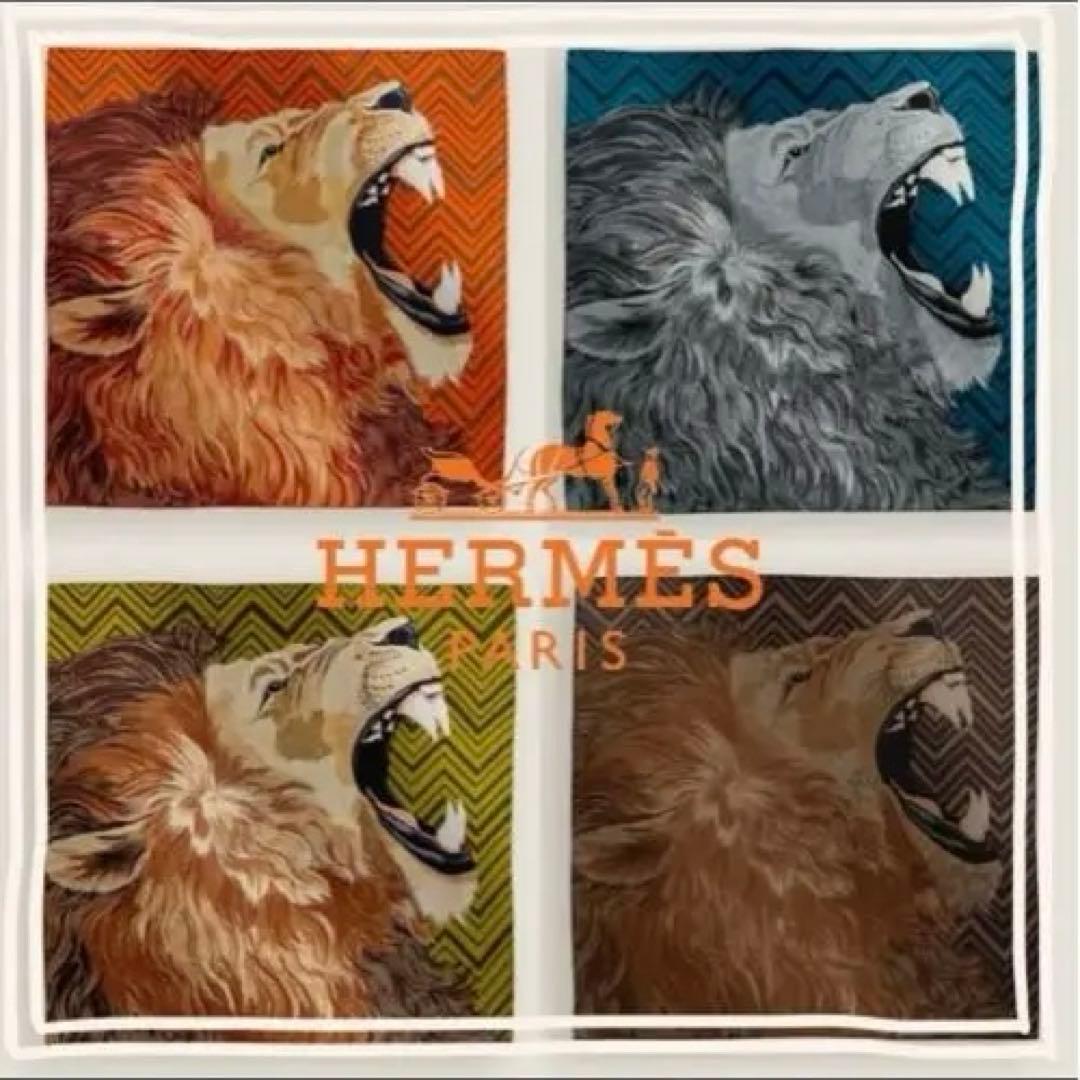 新品未使用　エルメス　カレ100 ROAAAAAR！ブラウン