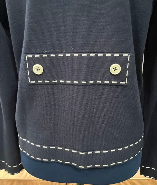 ［新品未使用49AV junko shimada]コットンカーディガンネイビー