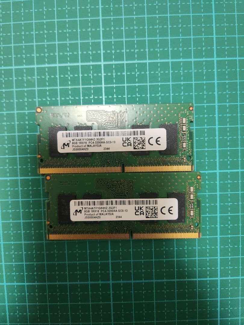 DDR4 SO-DIMM 8GB 3200MHz メモリ2枚セット