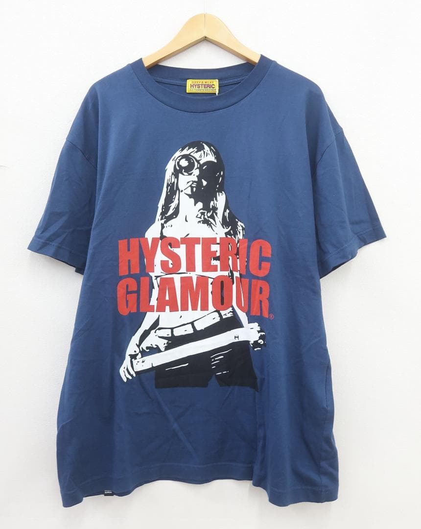 極美品 ヒステリックグラマー LIGHT MY FIRE Tシャツ ネイビー