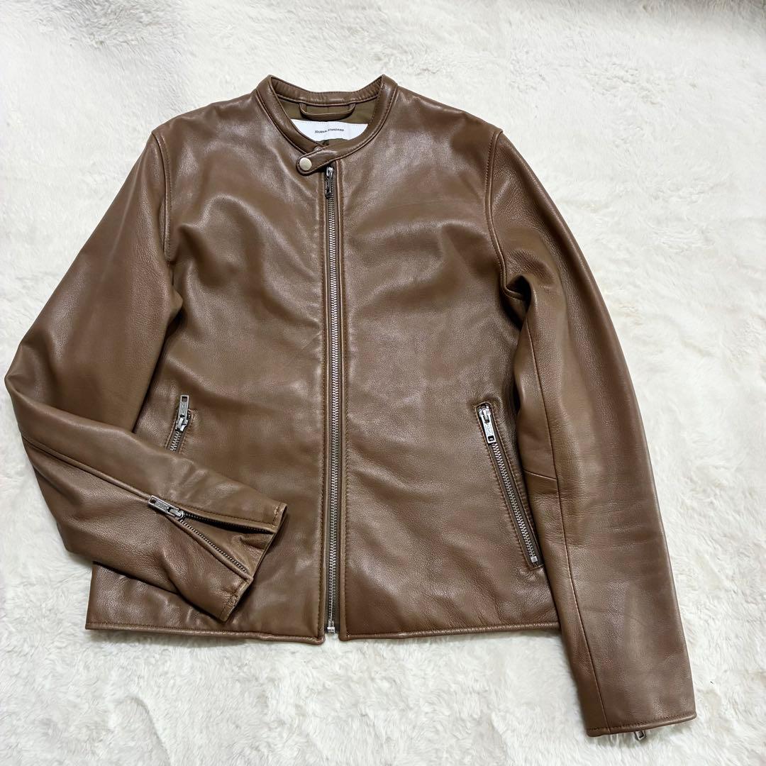 JOURNAL STANDARD レザーシングルライダース　ブラウンSサイズ