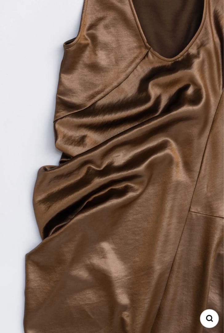 PRANK PROJECTサテン ドレープ タンクドレス／36 試着のみ・美品