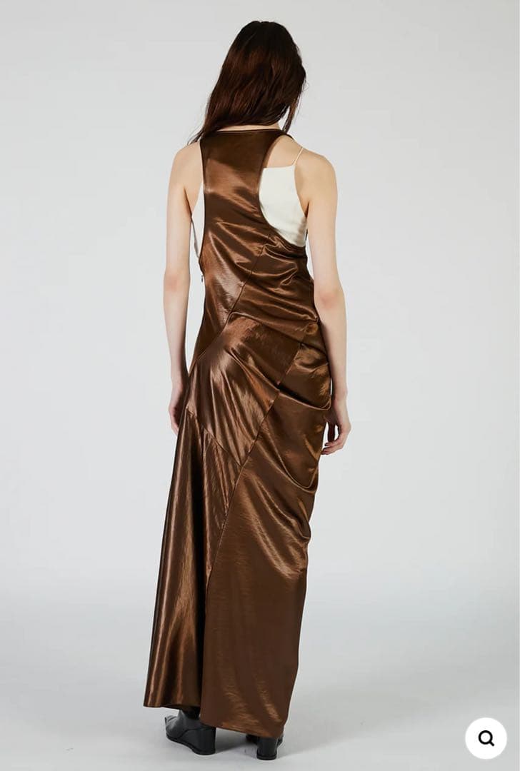 PRANK PROJECTサテン ドレープ タンクドレス／36 試着のみ・美品