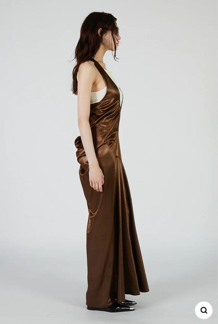 PRANK PROJECTサテン ドレープ タンクドレス／36 試着のみ・美品