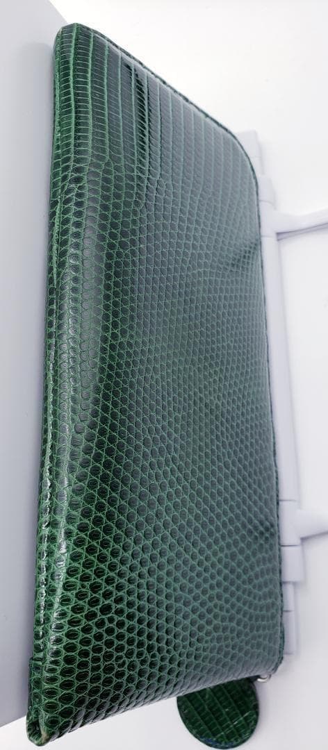 VAGRIE リザード本革 L-origin 長財布 ダークグリーン