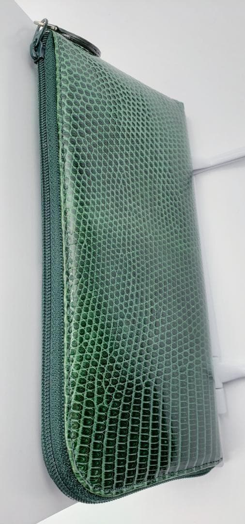 VAGRIE リザード本革 L-origin 長財布 ダークグリーン