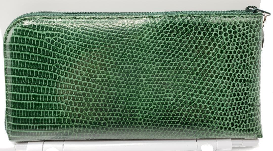 VAGRIE リザード本革 L-origin 長財布 ダークグリーン