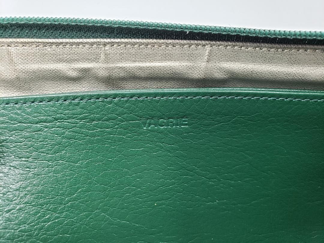 VAGRIE リザード本革 L-origin 長財布 ダークグリーン