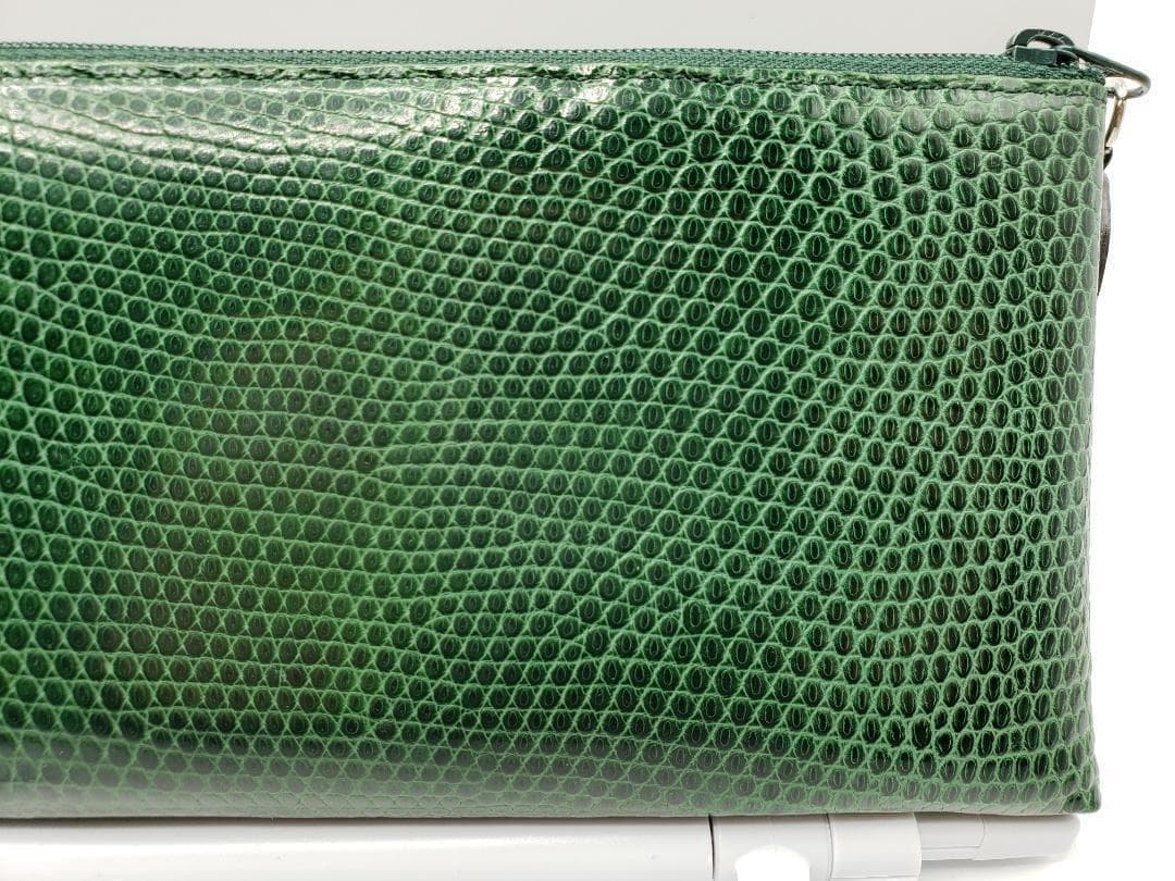 VAGRIE リザード本革 L-origin 長財布 ダークグリーン