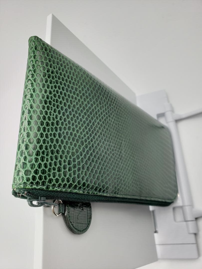 VAGRIE リザード本革 L-origin 長財布 ダークグリーン