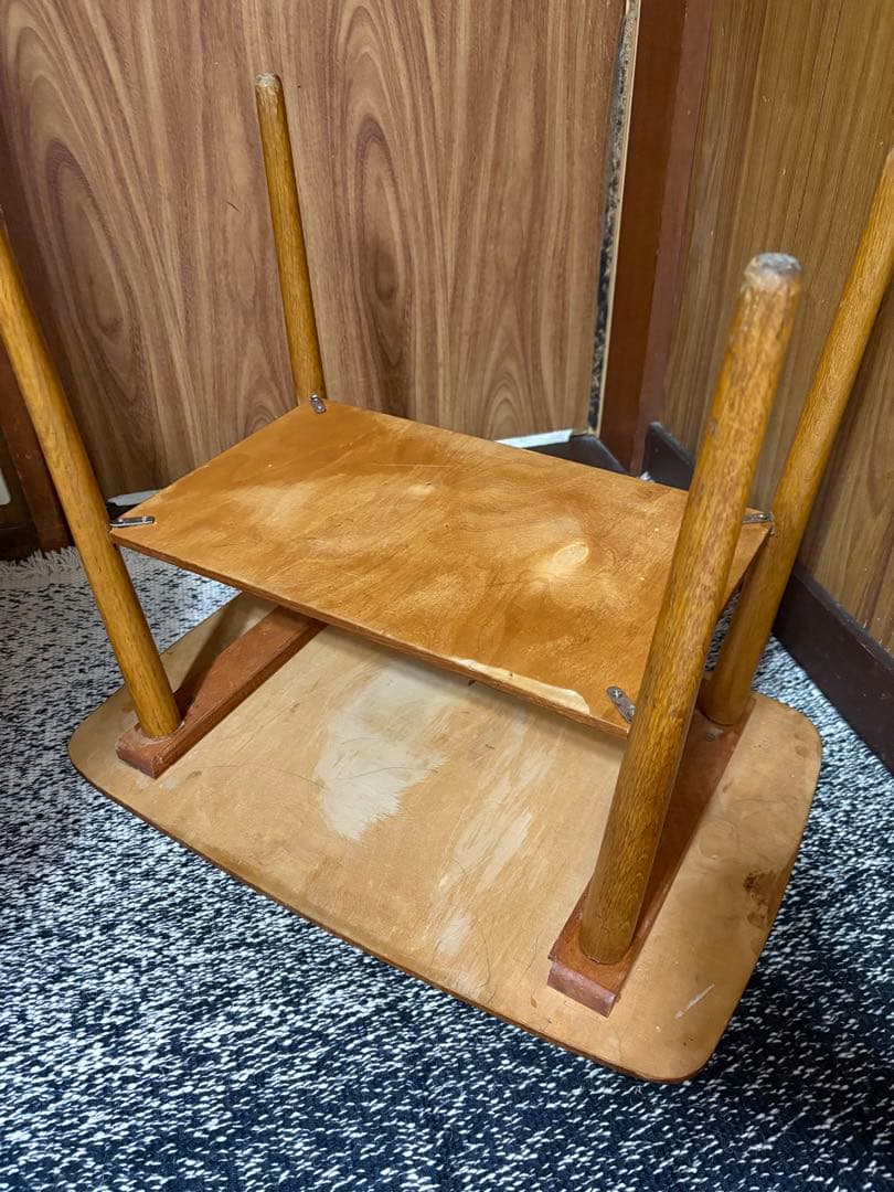 チーク材　サイドテーブル　デンマーク　ヴィンテージ　オイル仕上げ