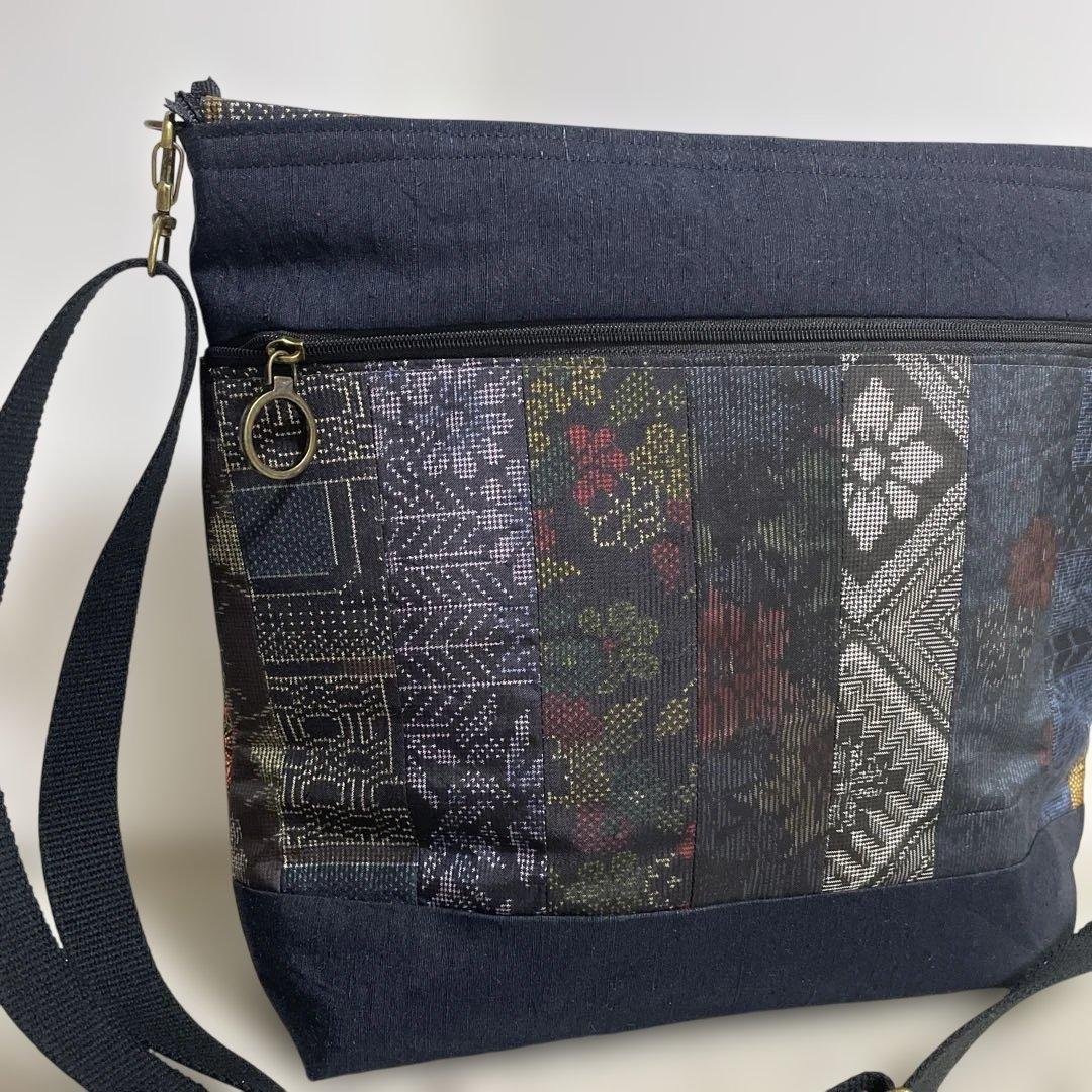 あき◇ショルダーバッグ◇ 正絹本場大島紬パッチワークｆ 4点