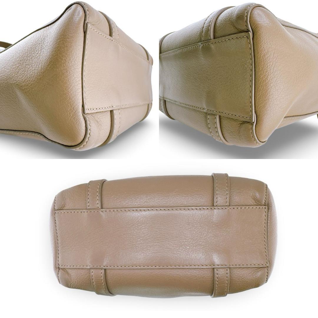 バレンシアガ レザー エブリデイXXS トートバッグ ストラップ有　ベージュ