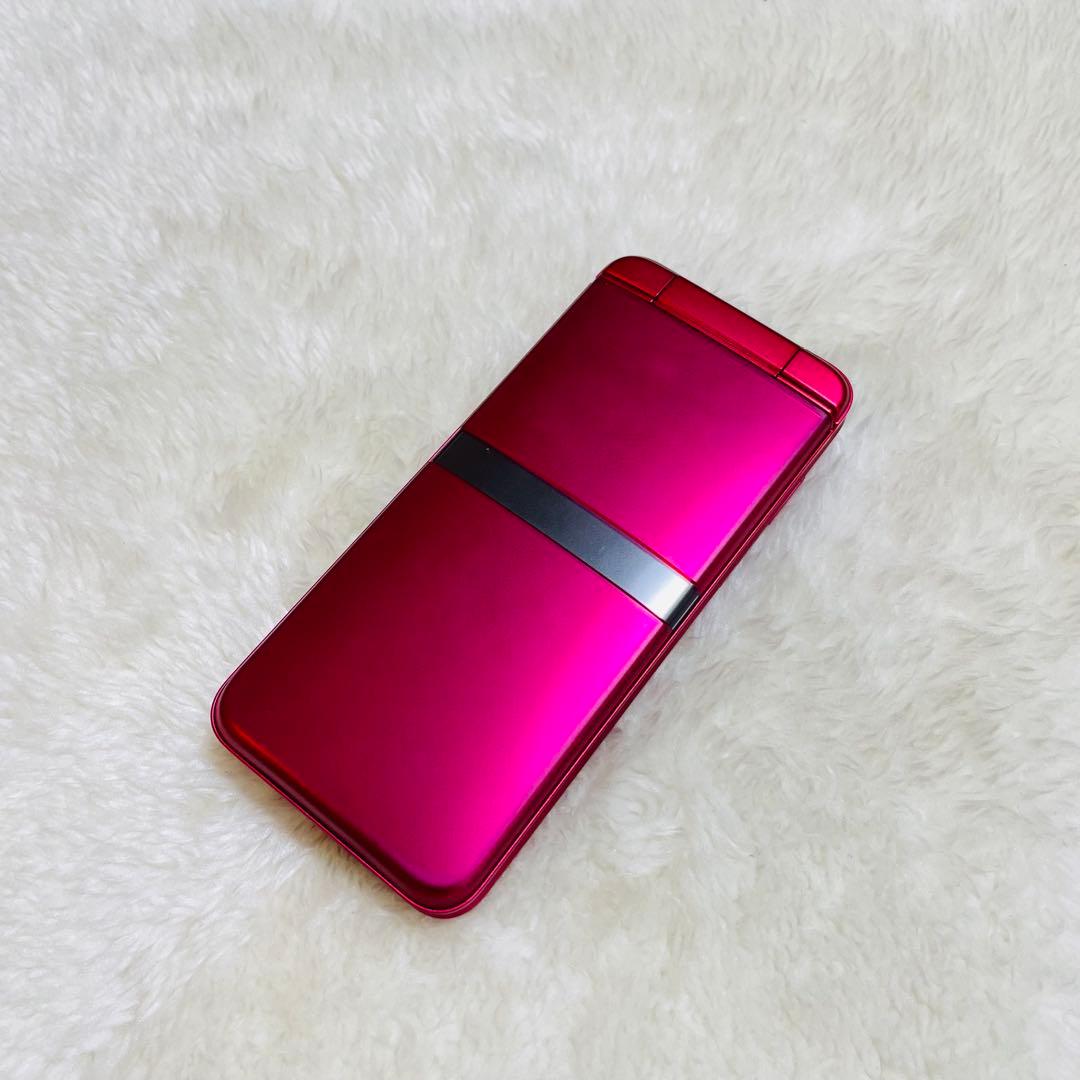 【新品同様品】京セラDIGNO KY-42C レッド 折りたたみ携帯電話 ガラホ