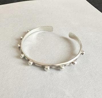 シルバーバングル カレンシルバー ハンドメイド タイシルバー 純銀 #32
