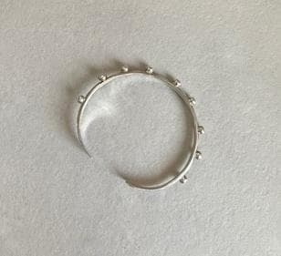 シルバーバングル カレンシルバー ハンドメイド タイシルバー 純銀 #32