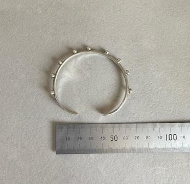 シルバーバングル カレンシルバー ハンドメイド タイシルバー 純銀 #32
