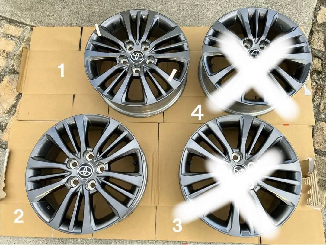 バナナ　①トヨタ　90ヴォクシー 純正 アルミホイール 2本