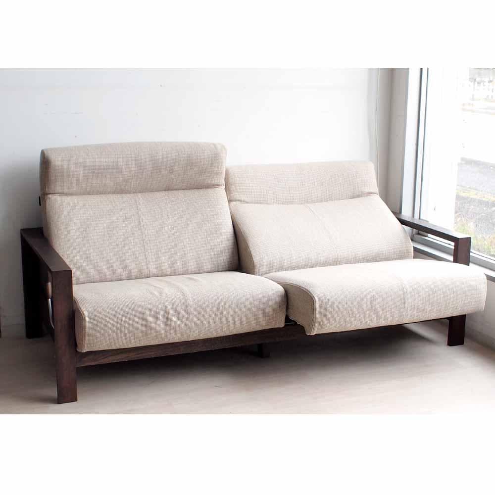 カリモク リクライニングソファ 2人掛けワイド ファブリック ZR24205