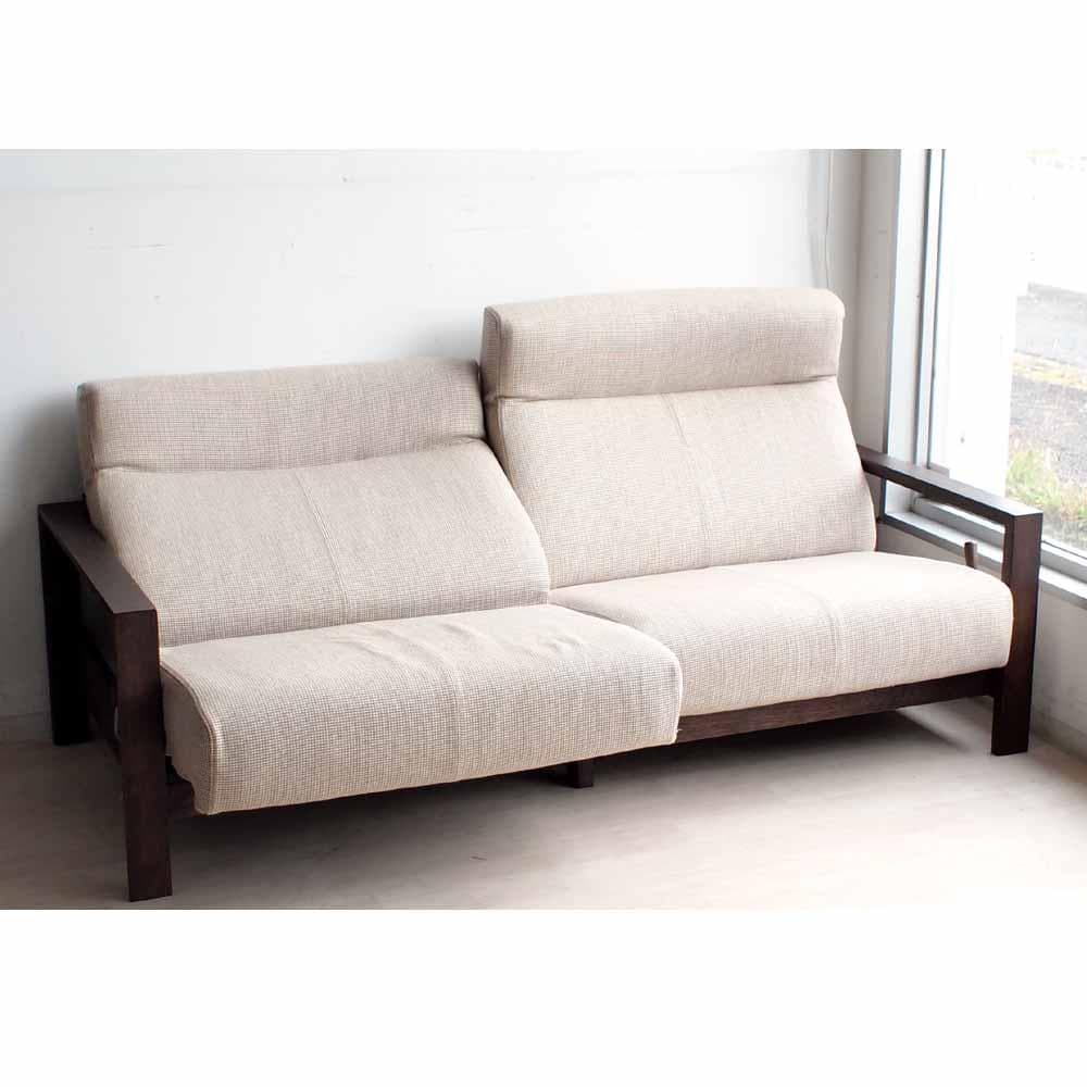 カリモク リクライニングソファ 2人掛けワイド ファブリック ZR24205