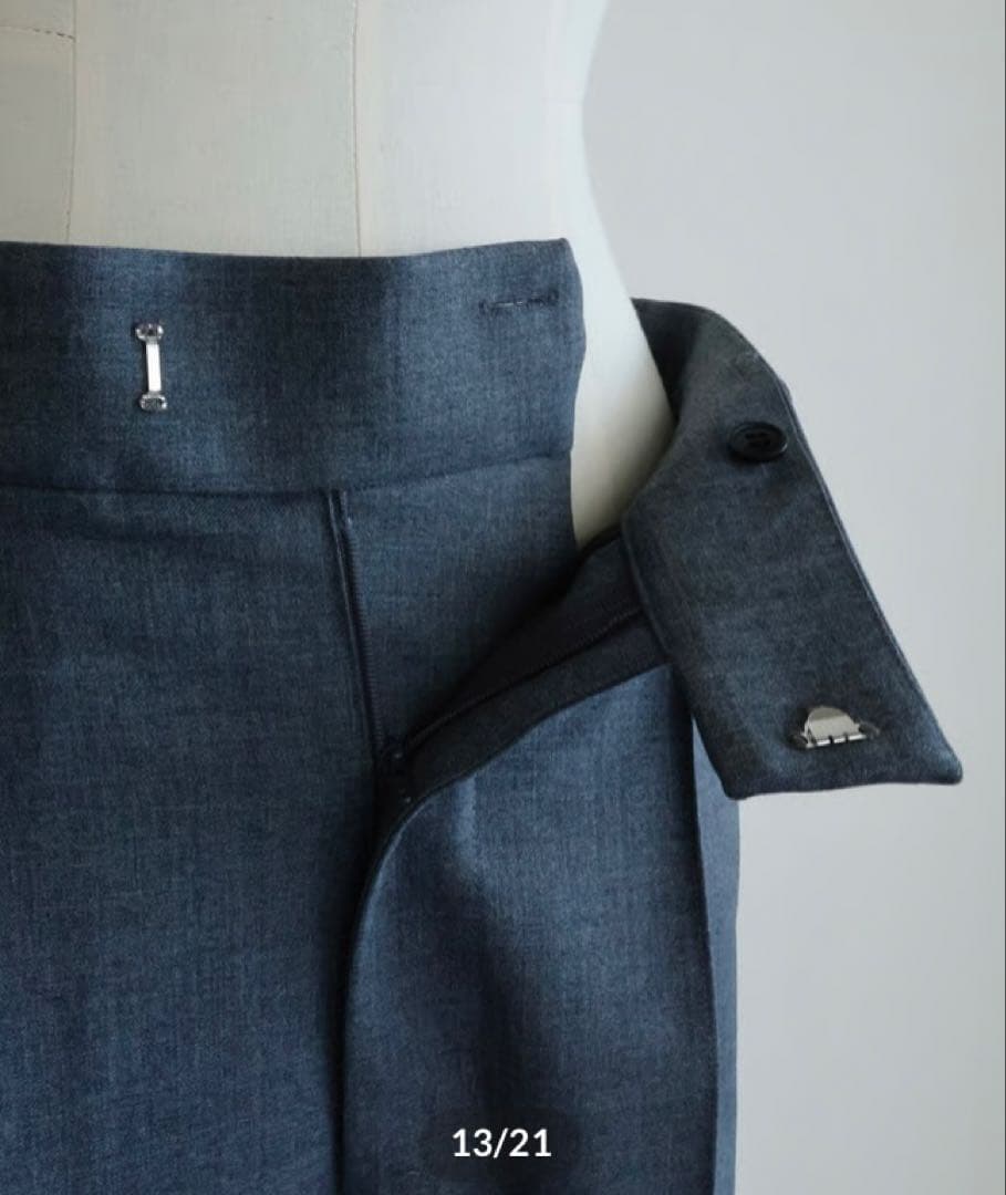 【新品未使用タグ付】OHGA 梳毛パンツ ワイドパンツ グレー M