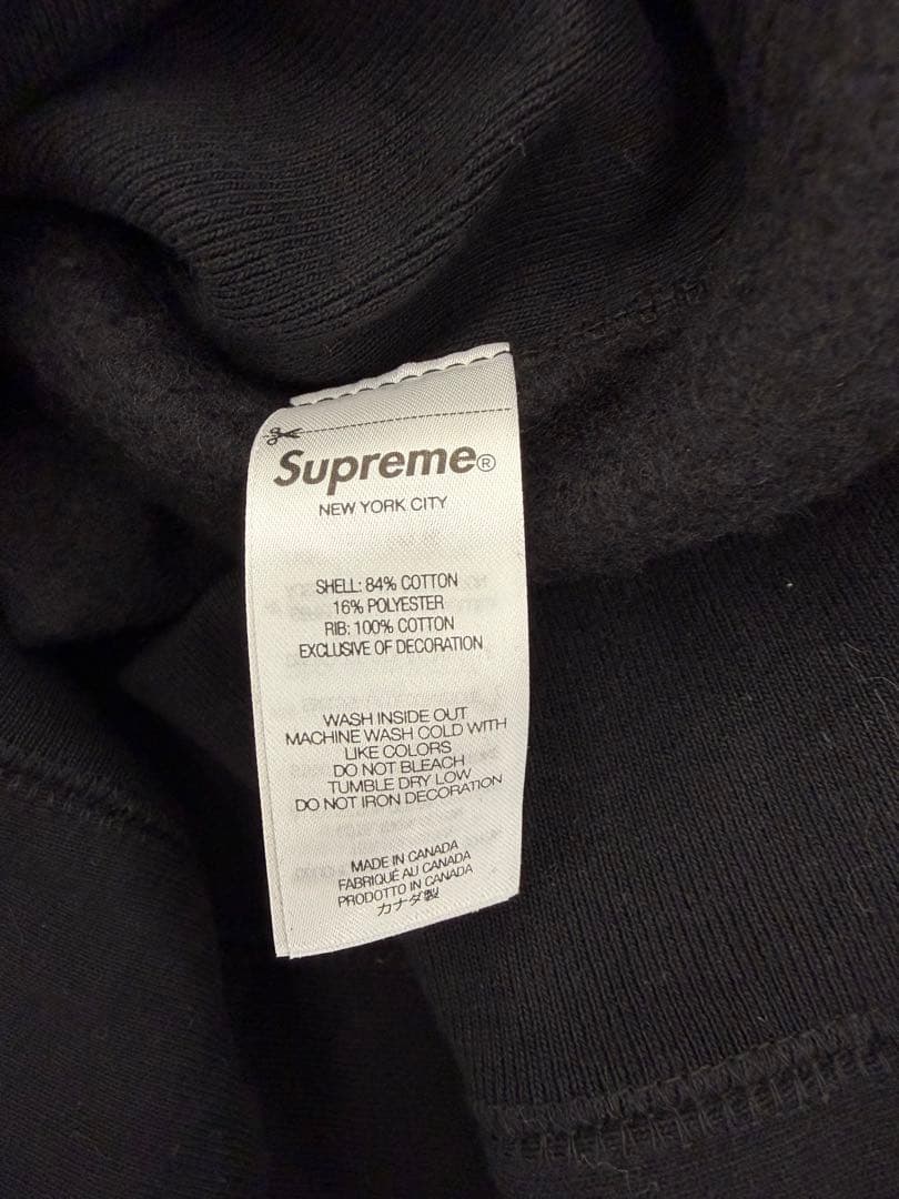 新品未着用　Supreme run パーカー　黒　Lサイズ　スウェット