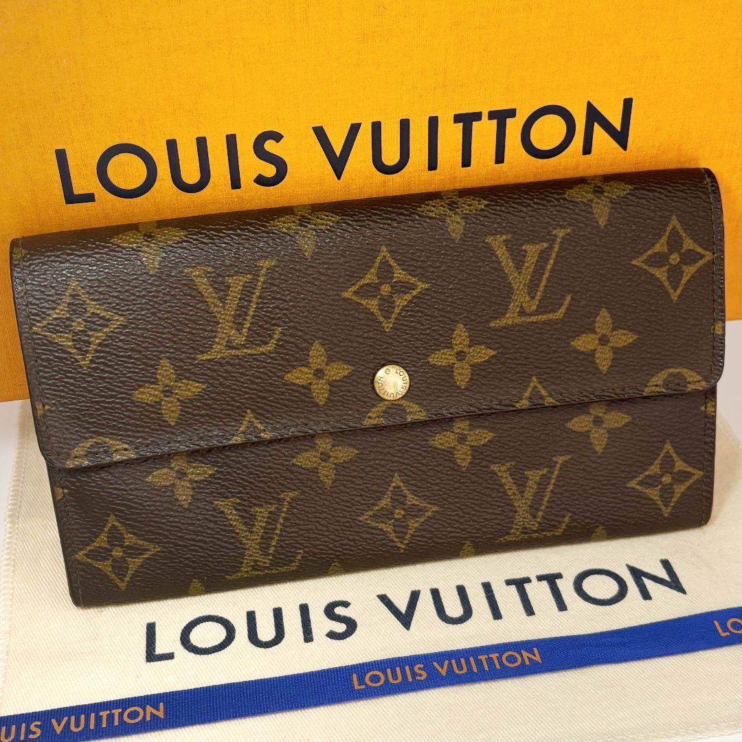 【美品】ルイヴィトン ポルトモネ クレディ モノグラム 長財布 折り財布 サラ