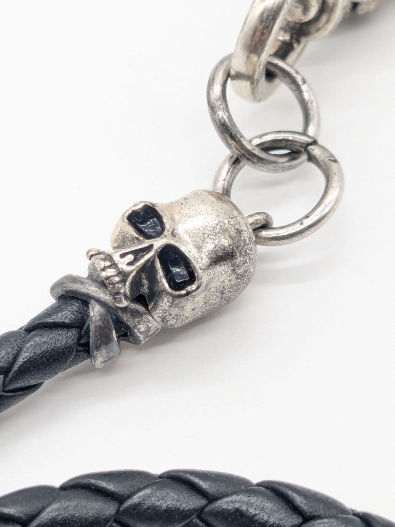 ROEN スカル ウォレットチェーン ロエン 髑髏 シルバー