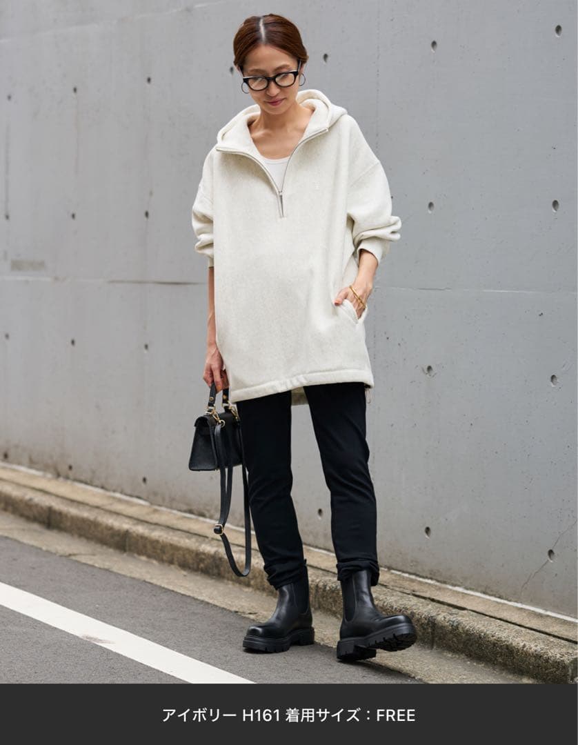 Champion 別注 フードハーフジップドロストプルオーバー