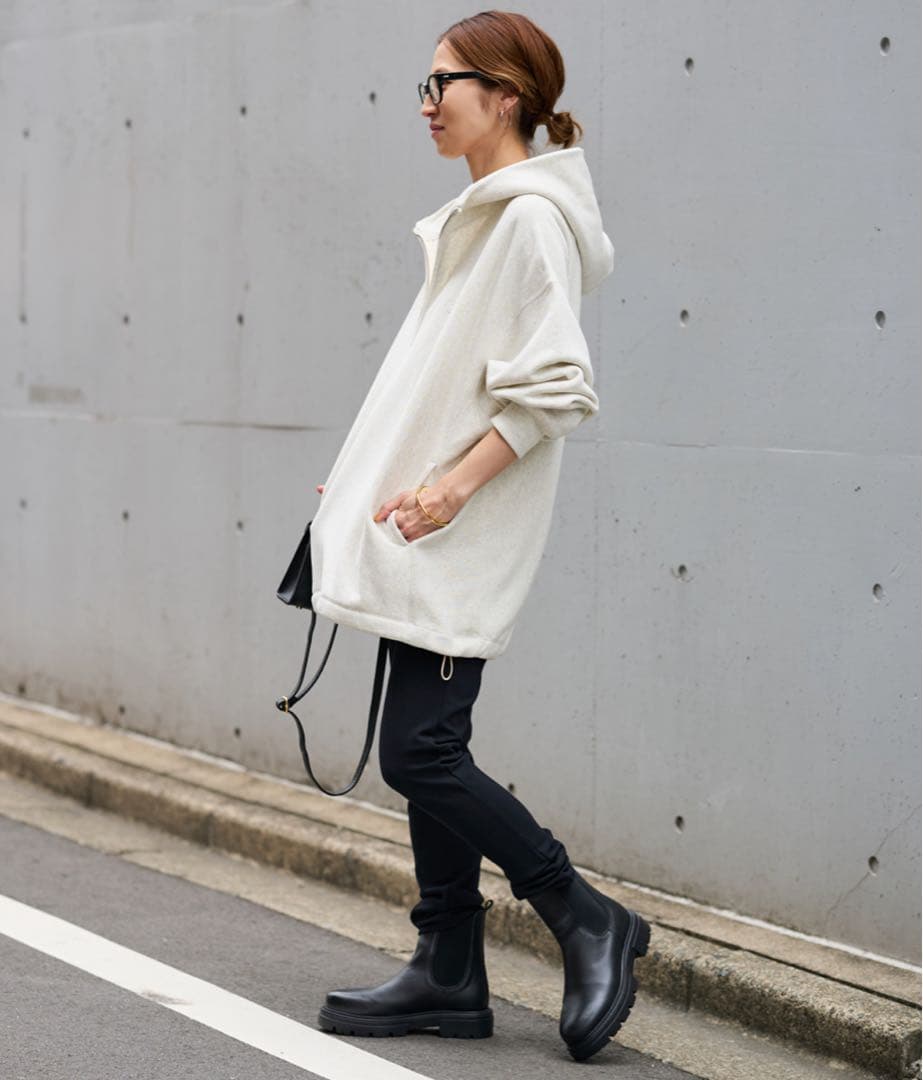 Champion 別注 フードハーフジップドロストプルオーバー