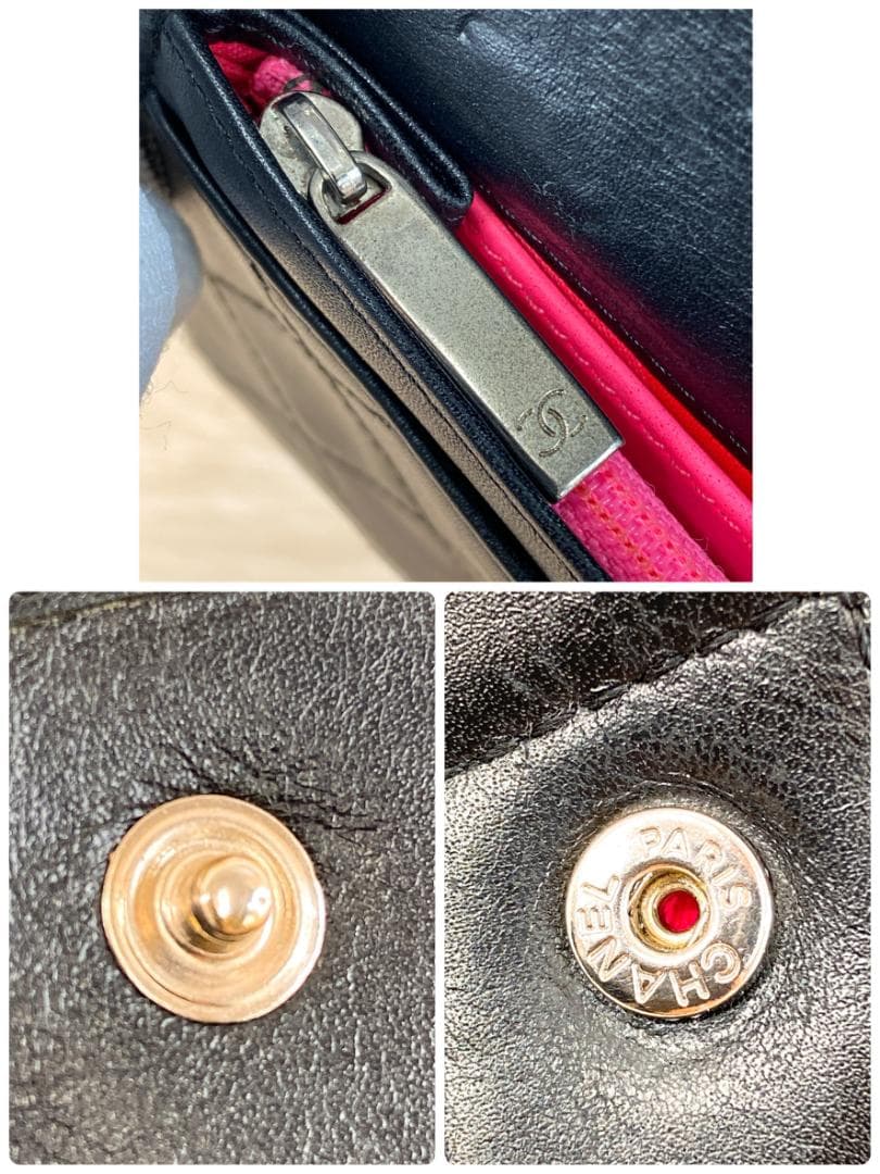 シャネル 長財布 財布 カンボンライン マトラッセ ココマーク ブラック 黒