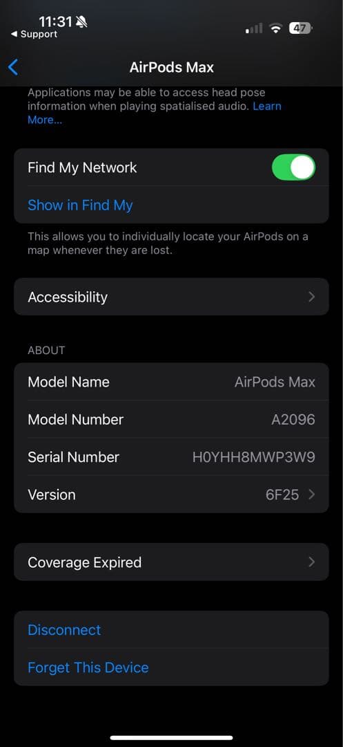 Apple AirPodsMax一世代目 ブラック