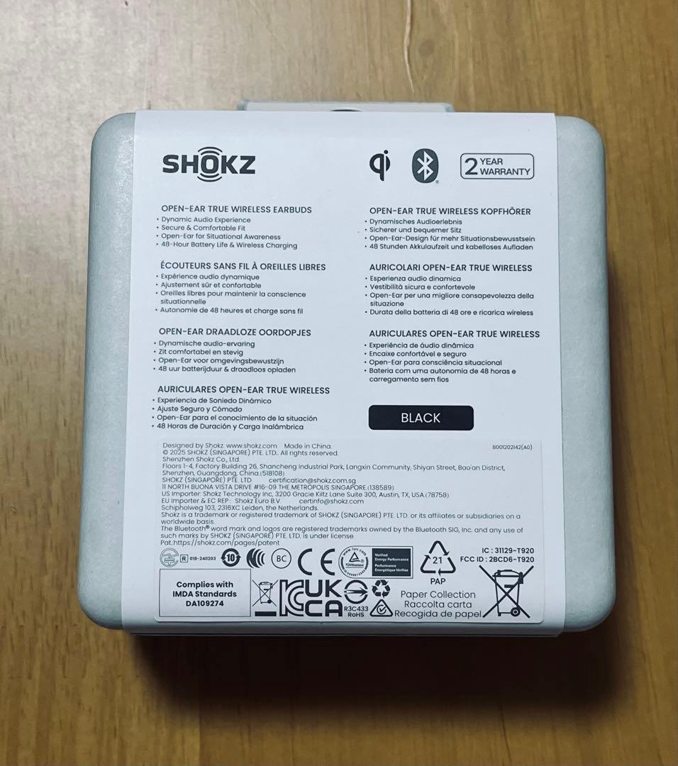 新品未使用　OPENFIT2＋　ブラック　保証書付き